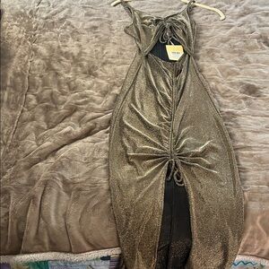 Charlie Holiday Gold Maxi Dress